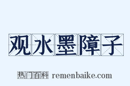 观水墨障子是什么意思的图片